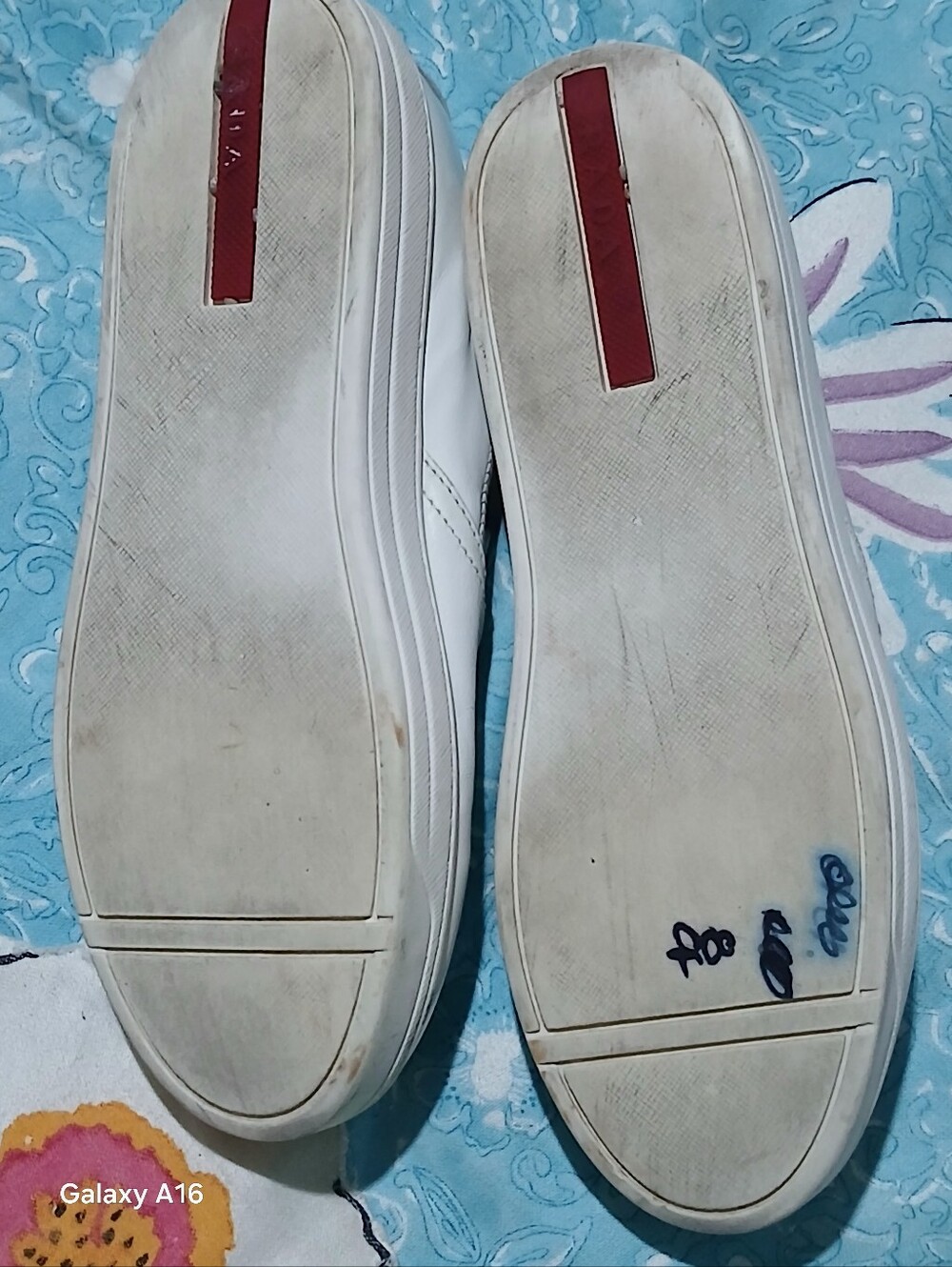 PRADA Solid White Leather Women’s Shoes Slip On Sneakers Size 37. US7 - Picture 9 of 10